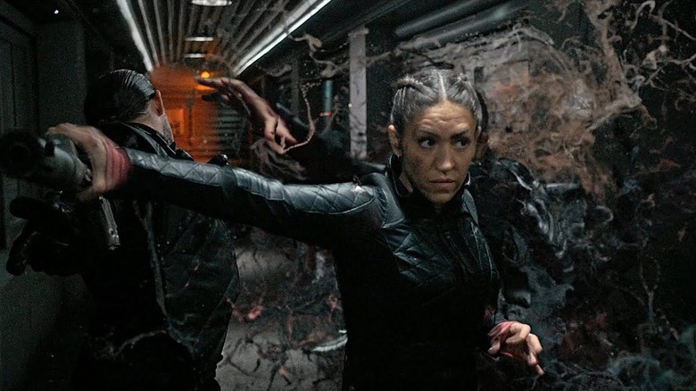 Natalia Cordova-Buckley as Elena 'Yo-Yo' Rodriguez using her super speed on "Agents of S.H.I.E.L.D."