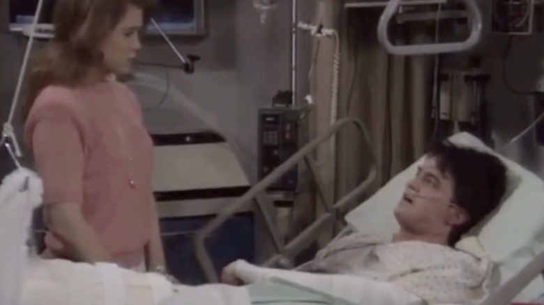 Matthew Perry as Sandy in "Growing Pains" after he gets in a drunk driving accident.