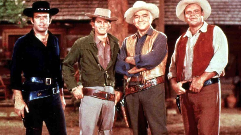 The cast of 'Bonanza' poses on The Ponderosa.