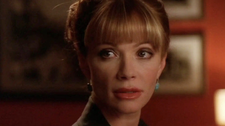Jenny Shepard looks emotional in an NCIS episode.