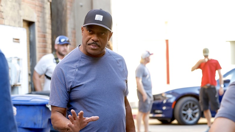 Rocky Carroll directing on NCIS