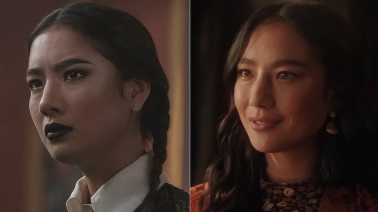 Agatha Night in "Chilling Adventures of Sabrina" and Minerva Marble in "Riverdale," both played by Adeline Rudolph