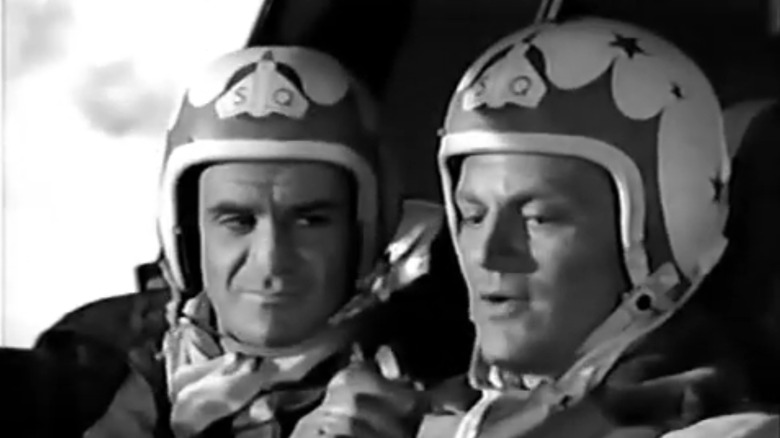 Captain Midnight and his sidekick Ichabod Mudd in an episode of Captain Midnight.