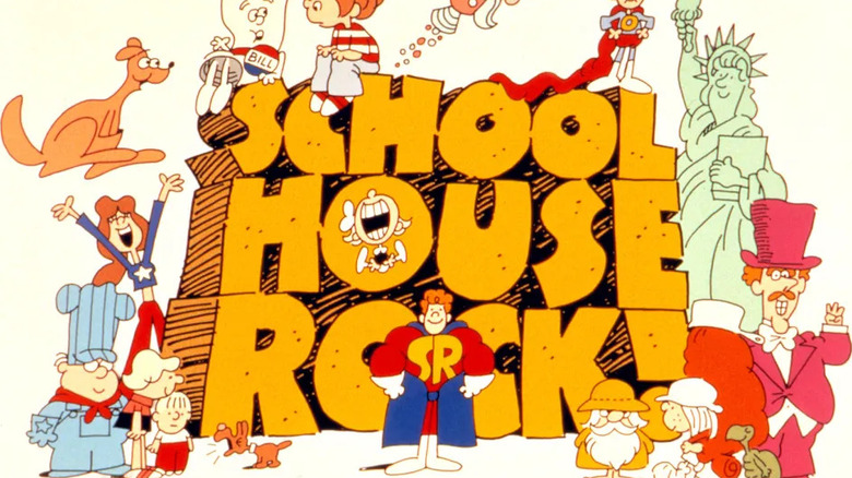 Title screen from Schoolhouse Rock with various characters