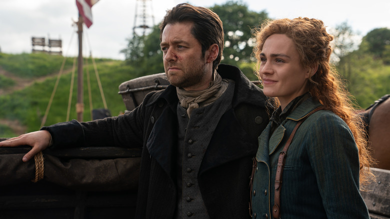 Roger and Brianna in Outlander