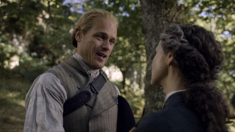 Jamie and Claire in Outlander