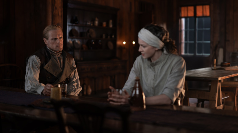 Jamie and Claire in Outlander
