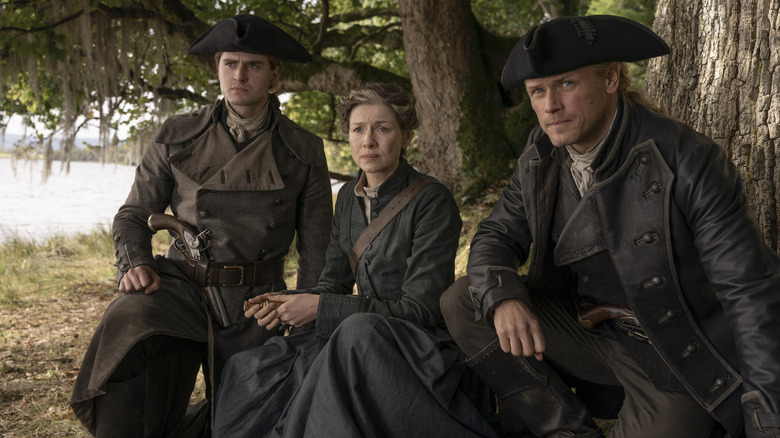 William, Claire and Jamie in Outlander