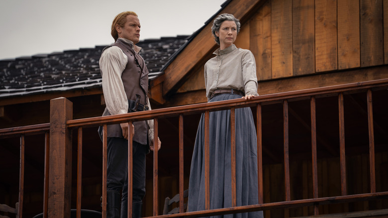 Jamie and Claire in Outlander