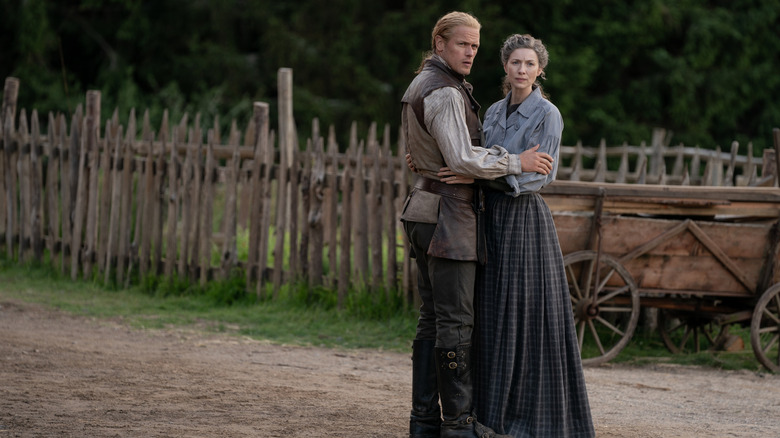 Jamie and Claire in Outlander