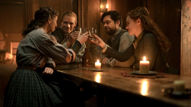 Claire, Jamie, Roger and Bree in Outlander