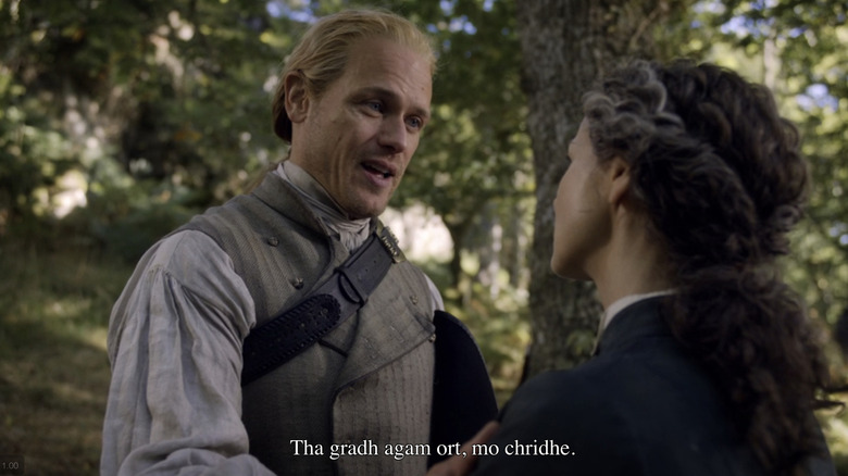 Jamie and Claire in Outlander