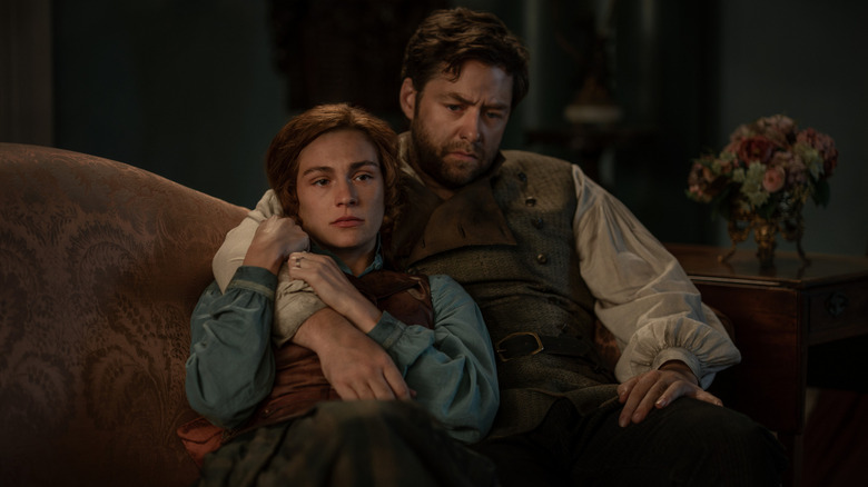 Brianna and Roger in Outlander