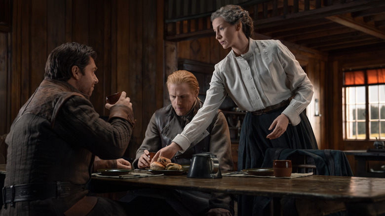 Roger, Jamie and Claire in Outlander