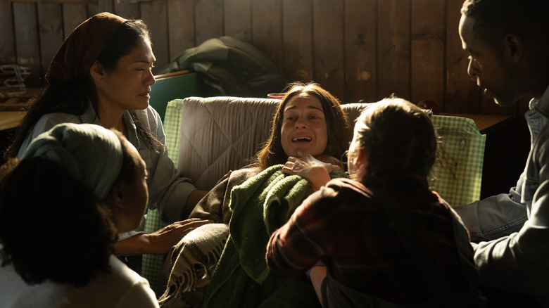 Annie, Xavier and birth attendants in Paradise