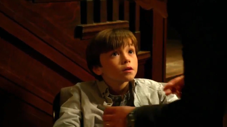 Ben Hyland's Zach Goodweather looking up on The Strain