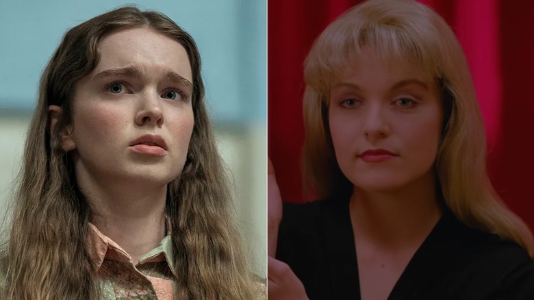 A split image of Carrie White and Laura Palmer