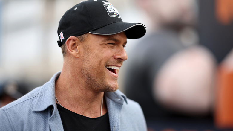 Alan Ritchson at a press event