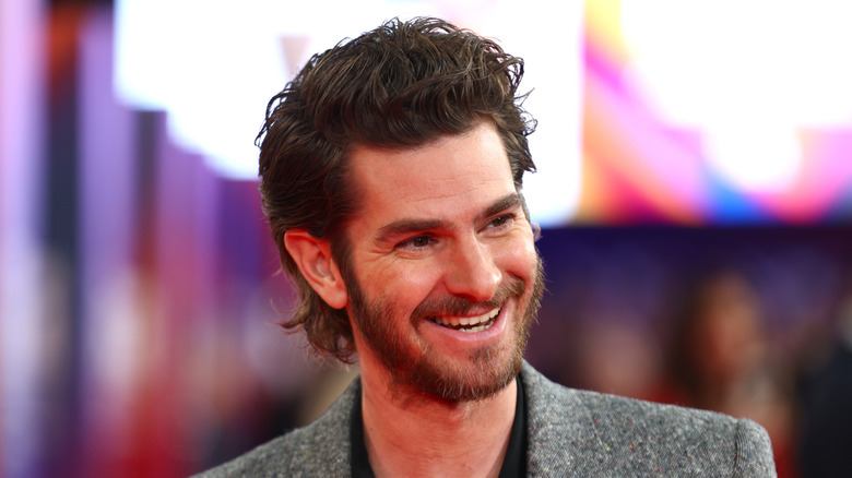 Andrew Garfield at a press event