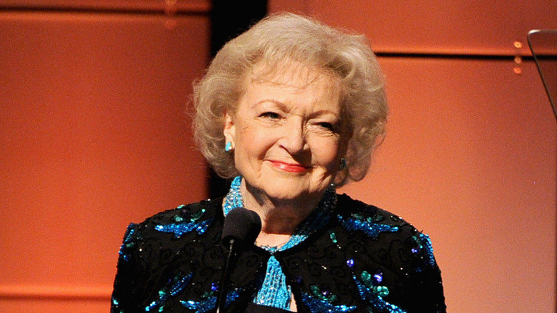Betty White at a press event