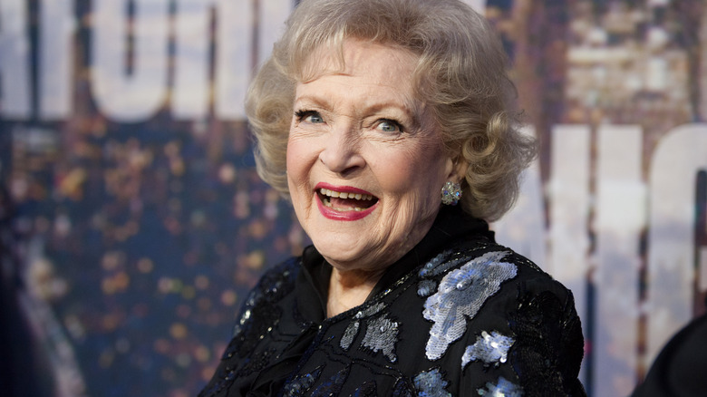 Betty White at a press event
