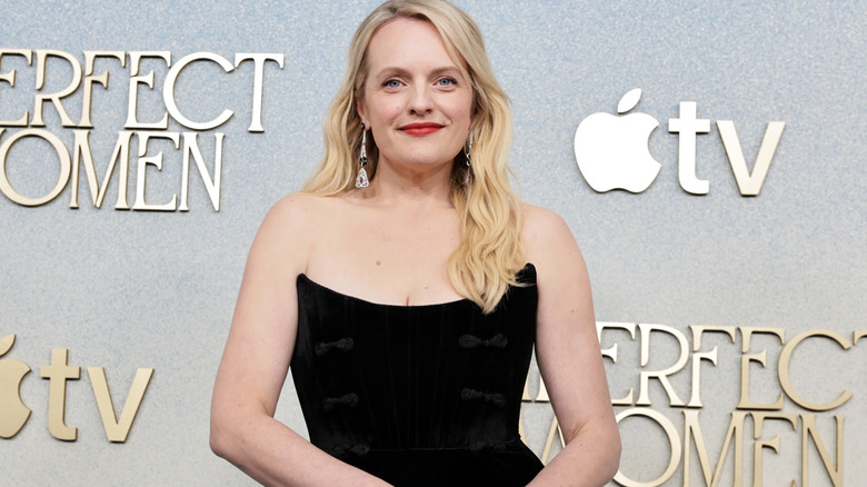 Elisabeth Moss at a press event