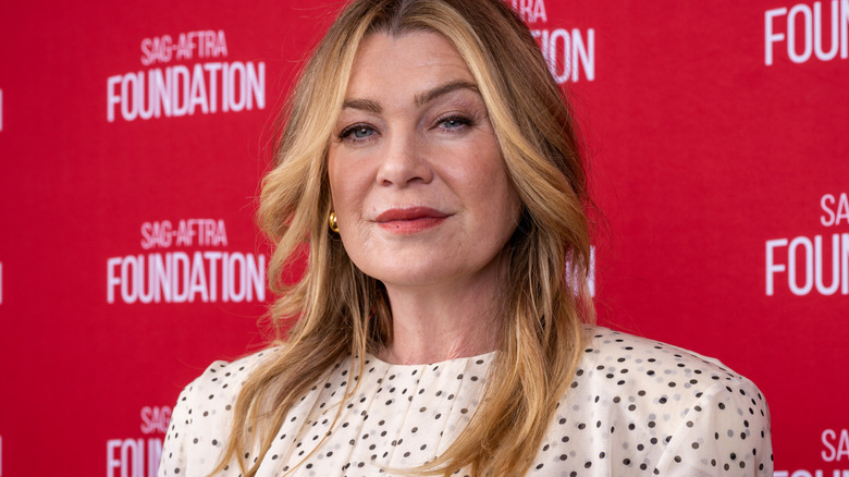 Ellen Pompeo at a press event