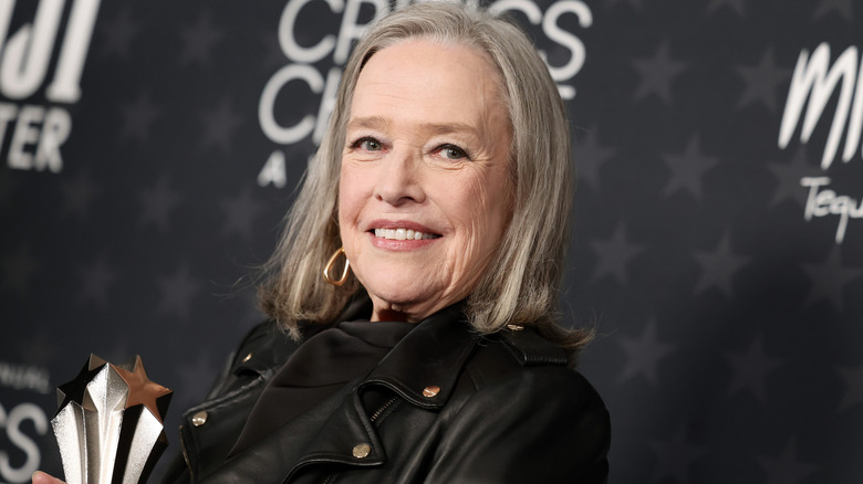 Kathy Bates, winner of the Best Actress in a Drama Series Award for "Matlock", poses in the press room during the 30th Annual Critics Choice Awards at Barker Hangar on February 07, 2025 in Santa Monica, California.