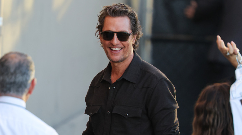 Matthew McConaughey at a press event