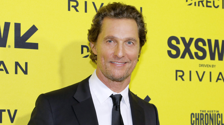 Matthew McConaughey at a press event