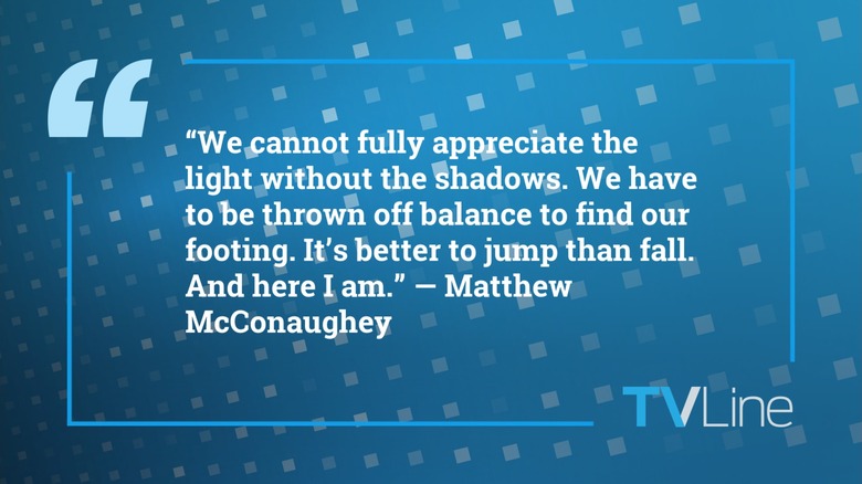 Quote graphic for Matthew McConaughey's QOTD