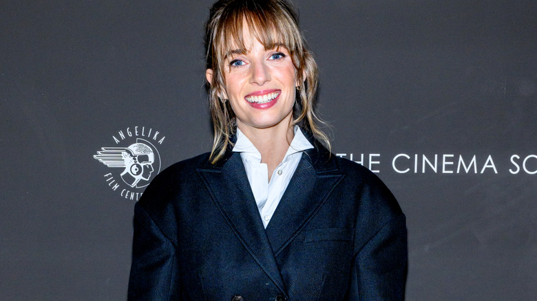 Maya Hawke at a press event