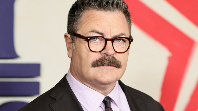 Nick Offerman at a press event