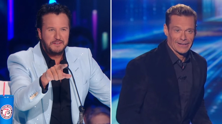 Luke Bryan and Ryan Seacrest in American Idol