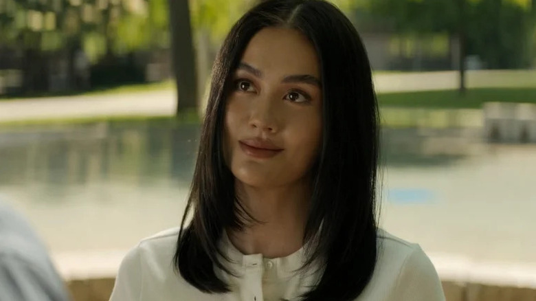Lila Hoth smiling outdoors on "Reacher"