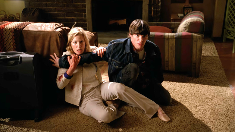 Breaking Bad, Walt Jr. on the floor shielding his mother with his arm