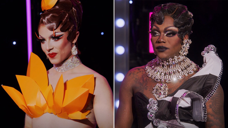 Nini Coco and Vita VonTesse Starr in the Season 18 premiere of RuPaul's Drag Race