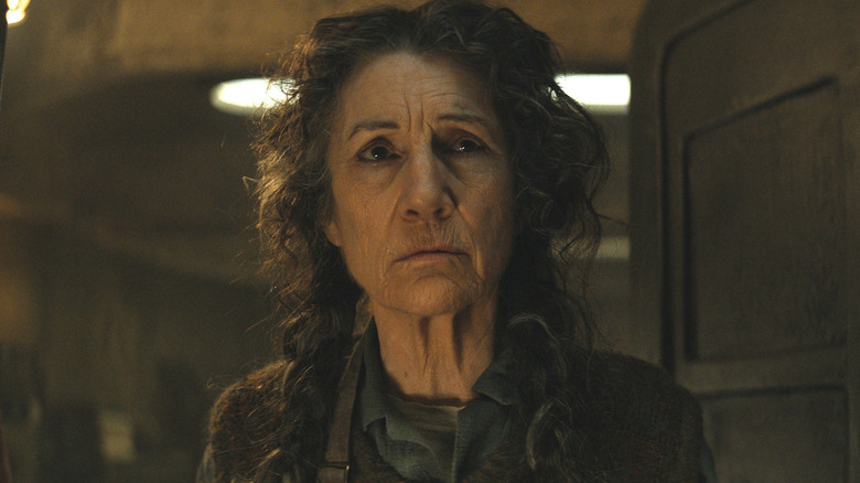 Closeup of Martha Walker looking serious in Silo