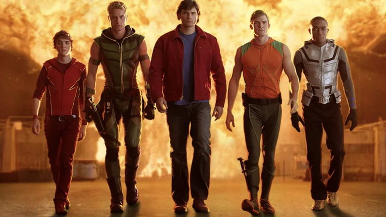 Impusle, Green Arrow, Superman, Aquaman, and Cyborg in "Smallville"