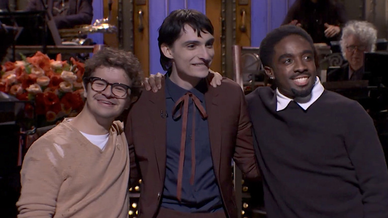 Gaten Matarazzo, Finn Wolfhard, and Caleb McLaughlin on SNL