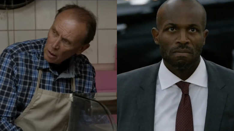 Peter Weller and Billy Brown as Charles Barosky and August Marks in Sons of Anarchy.