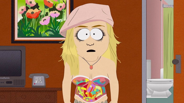 Britney Spears in a hotel room on South Park