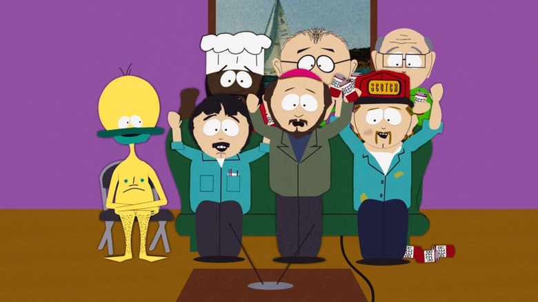 Jakovasaur with all the dads on South Park