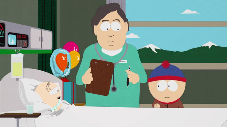 Stan visits a dying Nelson in the hospital on South Park