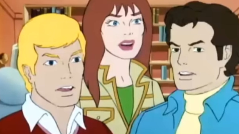 Bobby Drake, Angelica Jones, and Peter Parker during the opening of "Spider-Man and His Amazing Friends."