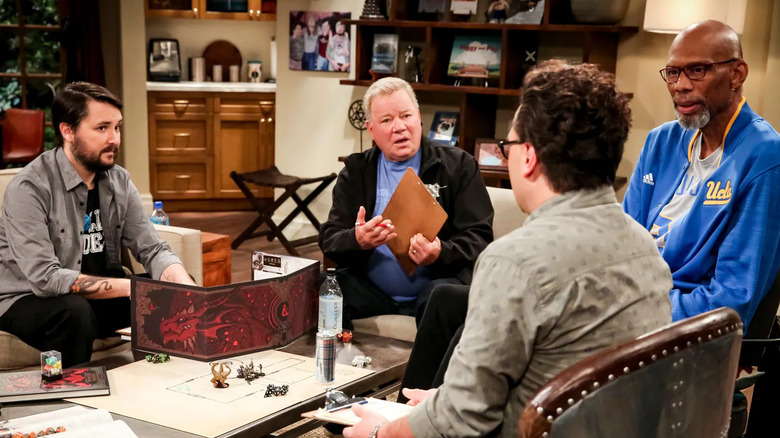 Wil Wheaton, William Shatner, Kareem Abdul-Jabbar, and Leonard Hofstadter playing 