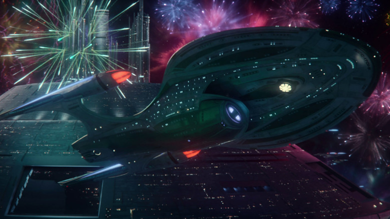 The Enterprise-F joins a celebration about to go very wrong in Star Trek: Picard.