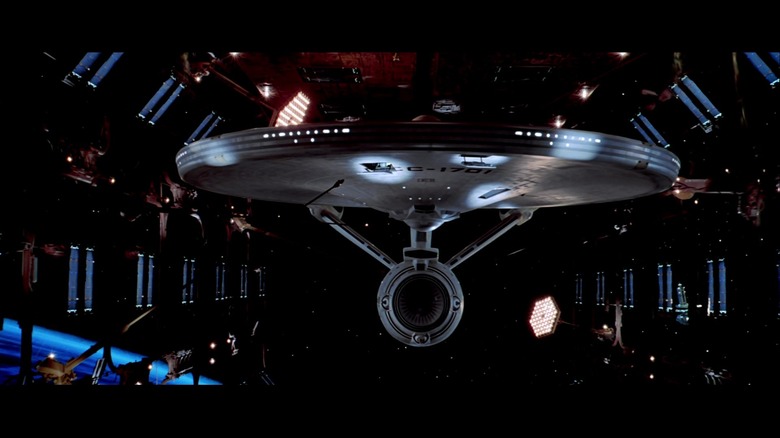 The Enterprise on the big screen for the first time in Star Trek: The Motion Picture.