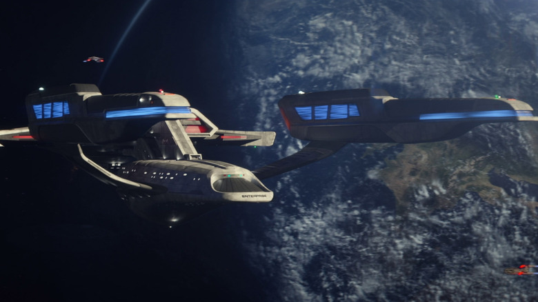 The Titan-A, soon to be renamed Enterprise-G, attempts to escape from Earth space in Star Trek: Picard