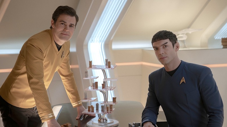 Kirk and Spock on Star Trek: Strange New Worlds